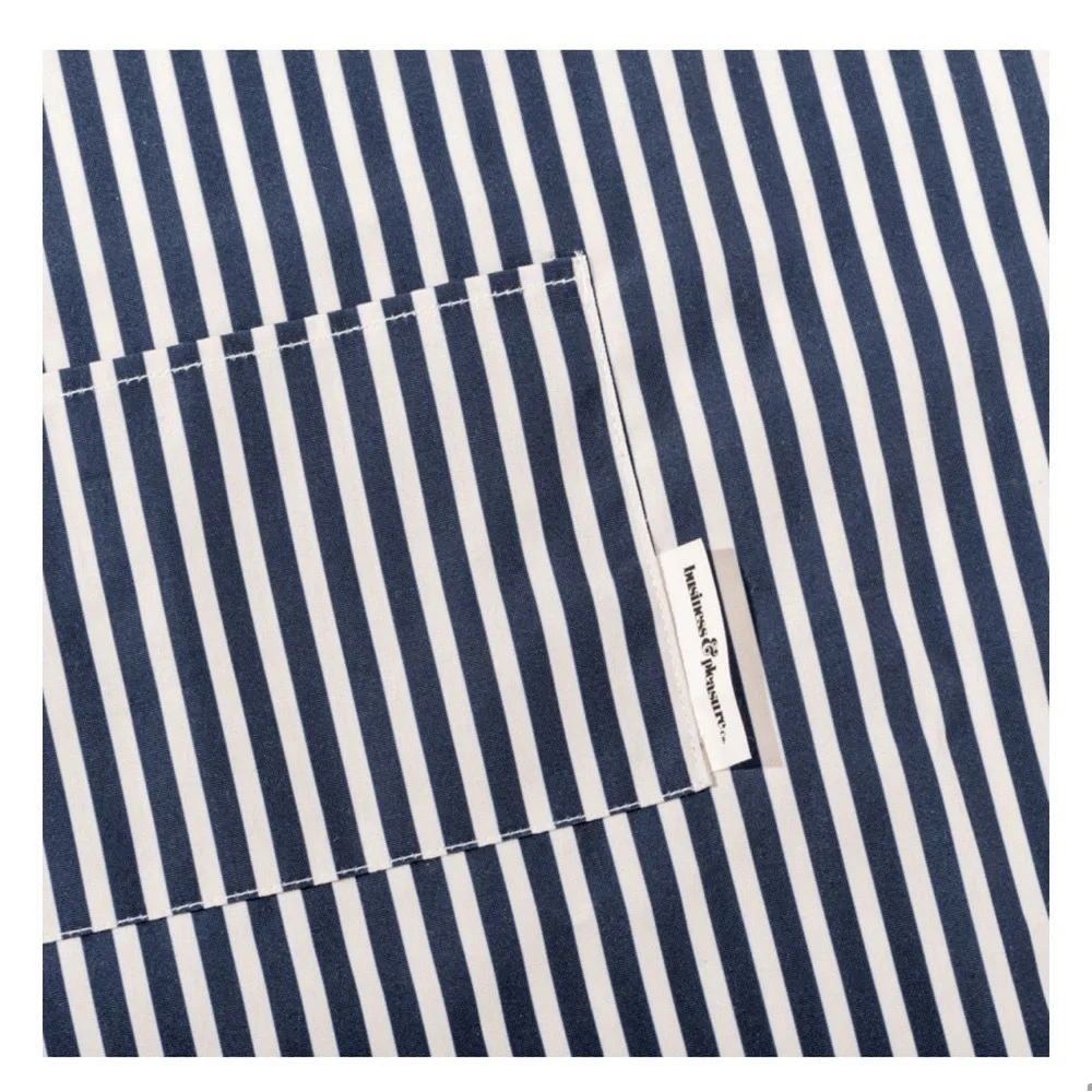 Business & Pleasure Co. - Lauren’s Navy Stripe Apron - Picture 4 of 5